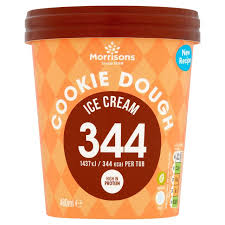 Just as a good ice cream should be made! Morrisons Low Calorie High Protein Choc Chip Cookie Dough Ice Cream Morrisons