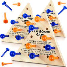 Amazon.com: 6 Packs Wooden Triangle Peg Games Triangle Wooden Board Game  Family Board Game Wooden Strategy Toy Travel Games for Teens People Funny  Learning Puzzles : Toys & Games