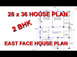 28 X 36 East Facing 2 Bhk House Plan
