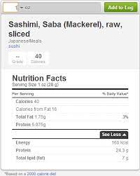 sushi other nutritional facts