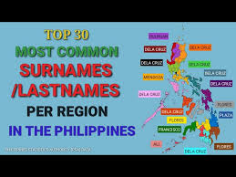 common surnames lastnames per region