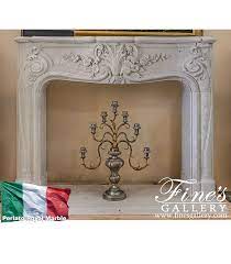 Italian Perlato Royal Marble Fireplace