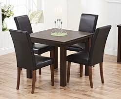 Dark brown is a popular choice for modern oak dining chairs while gray is a trendy finish that works match your oak dining chairs with more oak pieces for a designer look. Somerset 90cm Flip Top Dark Oak Dining Table With Albany Chairs Dark Oak