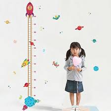 Generic Space Rocket Height Chart Measure Kids Room Decals