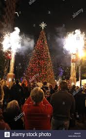 The Lighting Of The Christmas Tree In Downtown Knoxville Tn