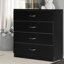 segmart black 4 drawer dresser for