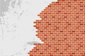 Broken Brick Wall Vector Art Icons