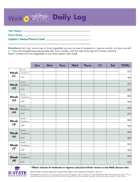 daily exercise log forms and templates