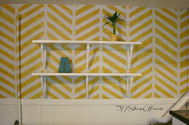 Paint And Stencil A Herringbone Accent