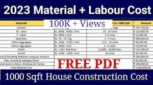 1000 sqft house construction cost