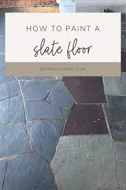 how to paint an outdated slate floor