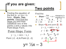 find linear equation from two points