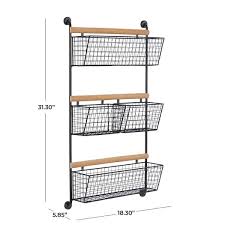 Hanging Baskets Metal Wall Shelf 041485