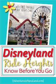 Disneyland Ride Height Requirements Activities To Do With