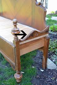 repurposed bed to bench tutorial my