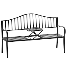 Outsunny Outdoor Metal Frame Bench