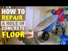 how to repair a hole in concrete floor