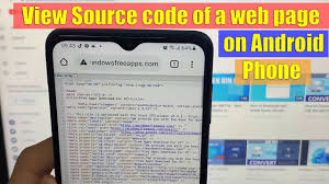 how to view source code of a web page