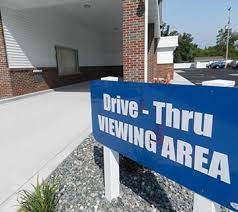 funeral home offers drive thru viewing