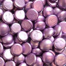 metallic glass pebbles purple house