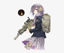Anime, anime girls, long hair, gun, weapon, indoors, standing. Anime Girl With Gun Png Anime Girl In War 481x600 Png Download Pngkit