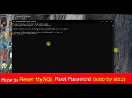 reset root pword in mysql workbench