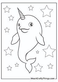 Click on the coloring page to open in a new window and print. Narwhal Coloring Pages Updated 2021