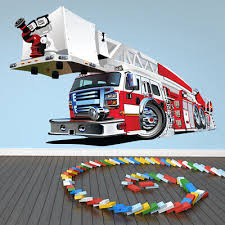Fire Truck Fire Engine Wall Sticker Ws