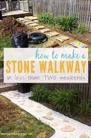 A widely spaced, random stone path, such as the walkway we're creating, is better suited for gardens or secondary paths across lawns or in backyards. Build A Stone Walkway In Just Two Weekends Simple Tutorial For Diyers
