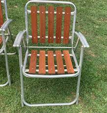 Redwood Aluminum Lawn Chair Only 1