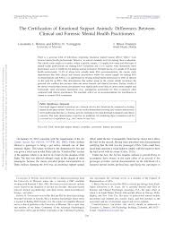 Having an emotional support animal letter from a therapist or dr. Pdf The Certification Of Emotional Support Animals Differences Between Clinical And Forensic Mental Health Practitioners
