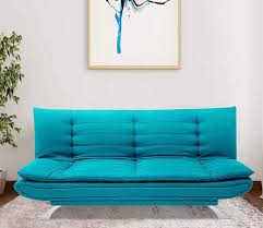 aqua blue aloy 3 seater fabric sofa