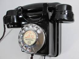 British Siemens Bakelite Wall Telephone