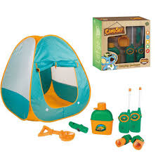 4.7 out of 5 stars. Kids Camping Tent Set Toys Includes Pop Up Play Tent Telescope 2 Walkie Talkies And Full Camping Gear Set Indoor And Outdoor Toy Best Present For 3 4 5 6