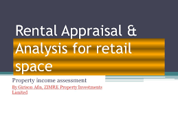Rental Appraisal Analysis For Retail Space Property Income