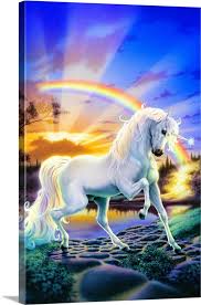 Rainbow Unicorn Wall Art Canvas Prints