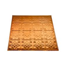 tin ceiling tile in copper