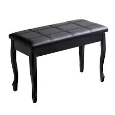 honey joy black pu leather piano bench