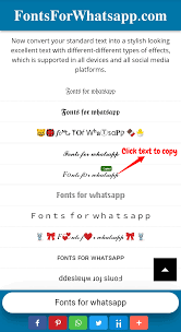 whatsapp fonts 𝟙 copy paste