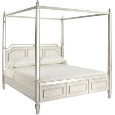 Hayworth King Antique White Canopy Bed