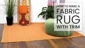 how to make a fabric rug with trim