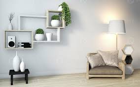 minimalist modern zen living room with