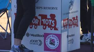 stolen toys for tots donation box