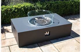 Gas Fire Pit Coffee Table Rectangular