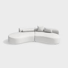curved velvet sectional sofa