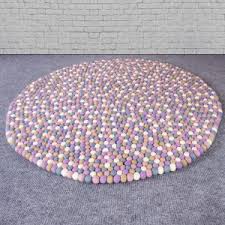 soft mix felt ball rug rug size 100cm