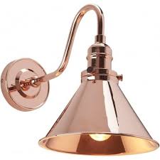 Bistro Style Copper Wall Light With