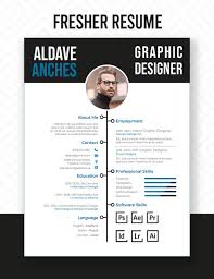 fresher resume template in indesign