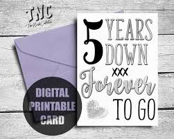 A happy anniversary wish for you. 5th Anniversary Card 5th Wedding Anniversary Card 5 Years Down Forever To Go Personalised Anniversary Card Custom Anniversary Card Anniversary Stationery Office Supplies Umoonproductions Com