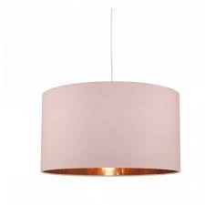 Ceiling Pendant Shade In Pink Faux Silk